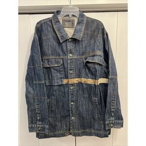 VTG Marithe Francois Girbaud MFG Denim Trucker Jacket Y2K Men’s Sz XL ~ BACK HIT